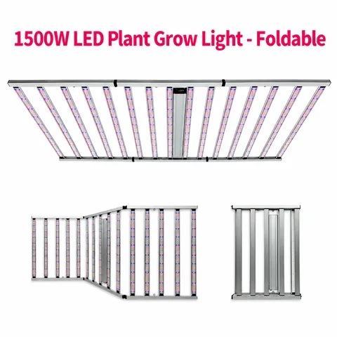 Foldable LED Bar Grow Light Series – 400W to 1500W (15-Bar, 2.4 m)
