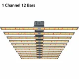 Foldable LED Bar Grow Light Series – 480W to 1200W - One channel twelve bar fixture front view
