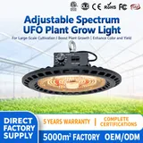 Greenhouse Top Grow Light Series – 100W / 200W / 300W - Ufo light over greenhouse field with adjustable spectrum banner