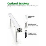 Intercanopy & Under Canopy Grow Light Series – 120W / 150W - Optional brackets with stainless steel and tripod bracket diagrams