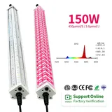 150W Intercanopy & Under Canopy Grow Light - Three-sided tube light front view with spectrum chart and 150w text