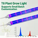 Propagation & Rack Grow Light Series – 18W / 25W / 36W - Blue and red tubes with spectrum chart and customization banner